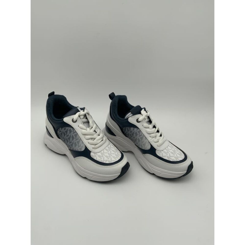 Michael Kors White and Navy Sneakers